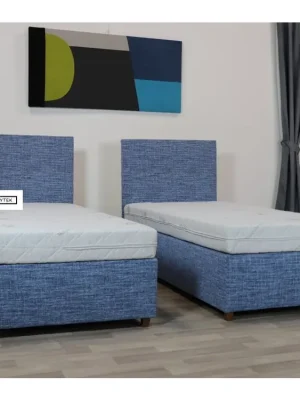 Čalouněné jednolůžko EURO BED "BOXSPRING" s pružinovým roštem Must-Have