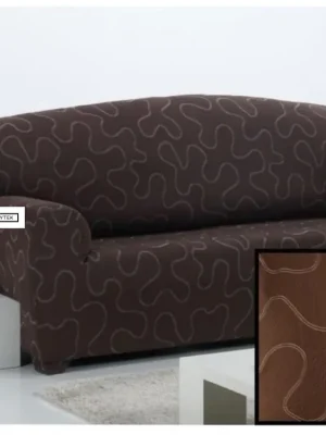 Potah na sedací soupravu multielastický LAZOS - hnědý (2-gauč) Must-Have
