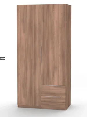 Levný Skříň VARIO L - šedé úchytky