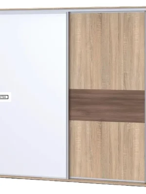 Nová Kolekce Skříň ONYX 3 - 1x dveře dělené + 1x zrcadlo (š 120-200 cm/v 240 cm)