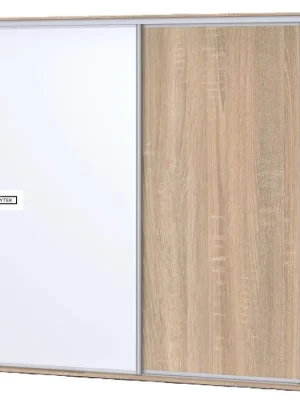 Nízká Cena Skříň ONYX - 1x plné dveře + 1x zrcadlo (š 120-200 cm/v 240 cm)