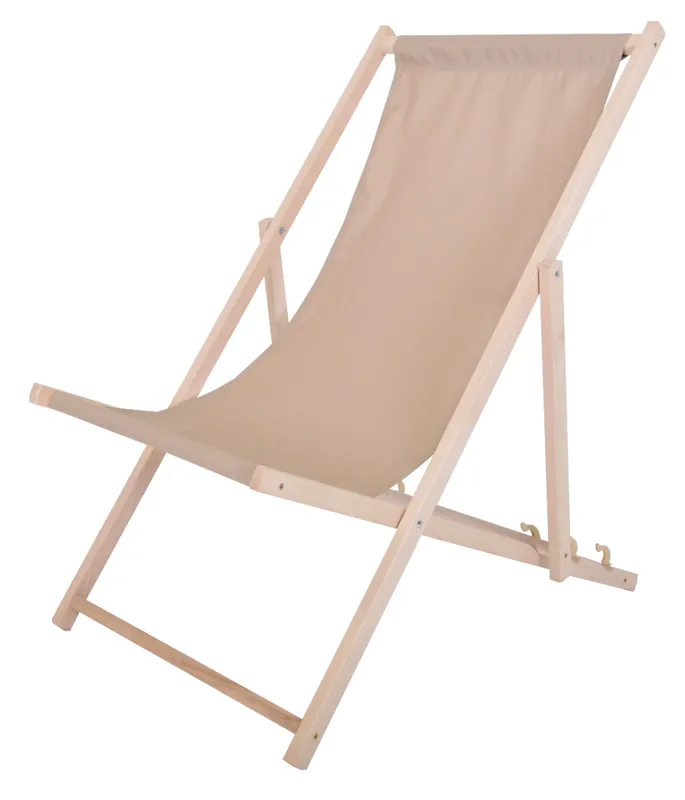 Bahama POLYESTER lehátko dřevěné přírodní - BÉŽOVÉ Oblíbený