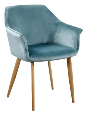 Designové jídelní křesílko ODOVEL — látka, kov/buk, více barev Kondela - Barevné provedení křesla ODOVEL Mentolová/bukové nohy Výprodej