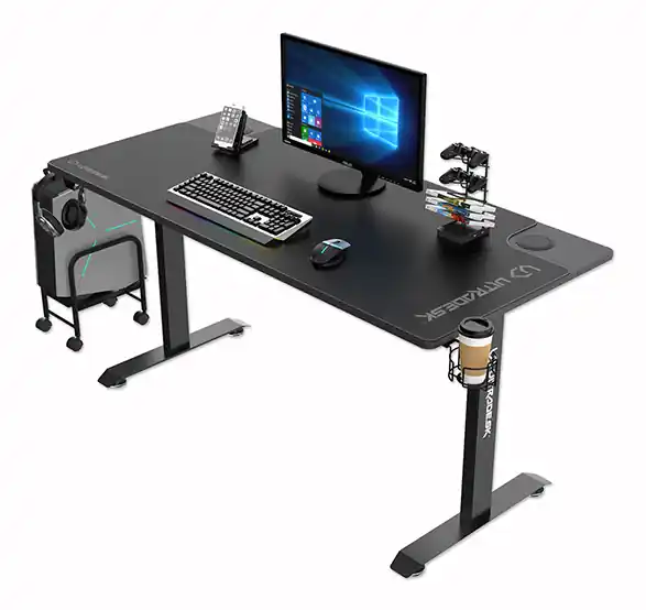 Nejprodávanější Herní stůl ULTRADESK MOMENTUM – 152,5x70x75,5 cm, s XL podložkou pod myš