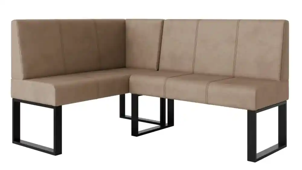 Rohová lavice Kate – 170x130 cm, černý kov, více barev, MI-KO - Látky 1 MIKO Vasco4 Aktuální