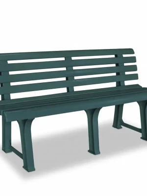 Horká Nabídka Zahradní lavice MUSKA — plast, zelená, nosnost 240 kg Bibl