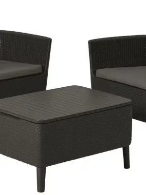 Zlevněný Zahradní set SALEMO balcony — umělý ratan, více barev