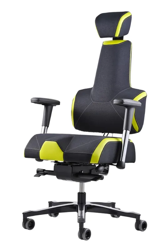 Časově Omezené Zdravotní herní židle THERAPIA E+GAMER – černo-zelená