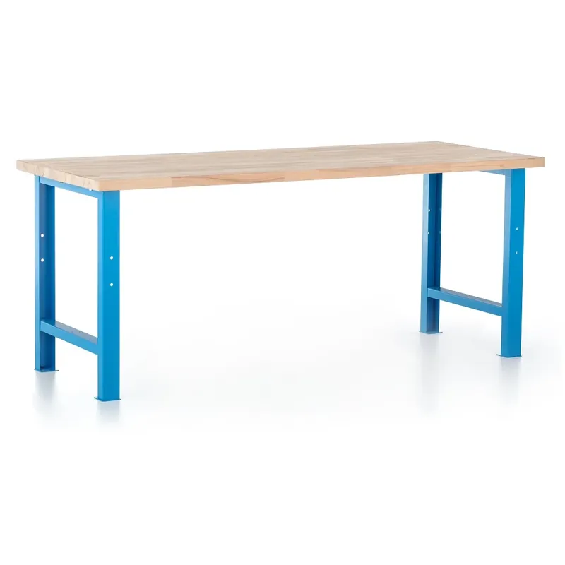 Víkendová Akce Dílenský stůl Basic, 200 x 80 cm, modrá - ral 5012
