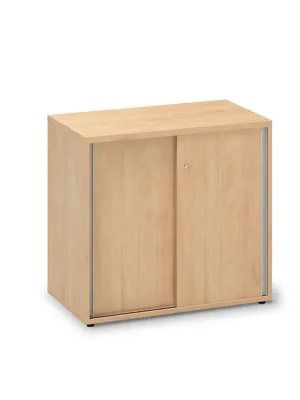 Akční Nabídka Nízká skříň s posuvnými dveřmi ProOffice 80 x 45 x 73,5 cm, divoká hruška