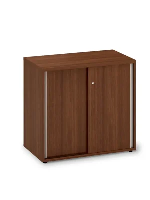Bezpečná Platba Nízká skříň s posuvnými dveřmi ProOffice 80 x 45 x 73,5 cm, ořech