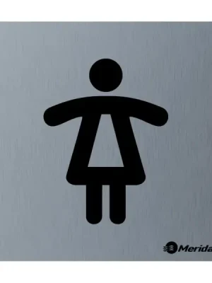 Originální Piktogram Merida Stella - WC dámy, matný nerez