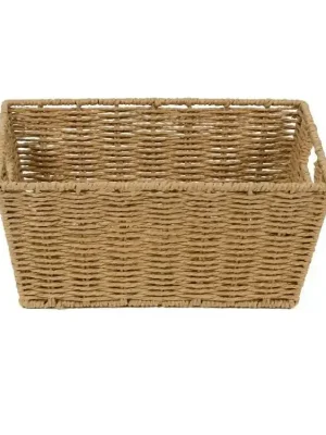 Aktuální Pletený košík Compactor 31 x 24 x 14 cm, béžová