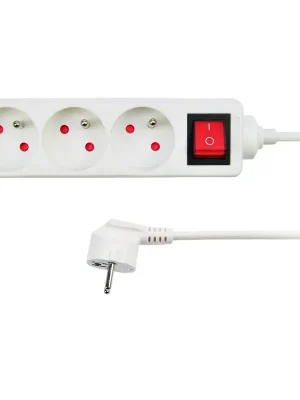 Cenově Výhodný Prodlužovací kabel 3Z - 2m, vypínač, bílá