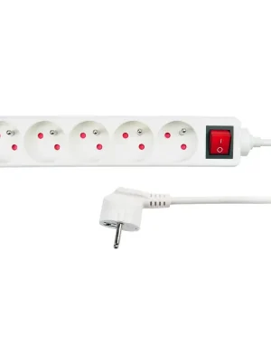 Aktuální Prodlužovací kabel 5Z - 5m, vypínač, bílá