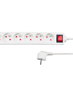 Akční Nabídka Prodlužovací kabel 6Z - 2m, vypínač, bílá
