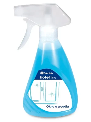 Přípravek na okna a zrcadla Merida Hotel Line, 500 ml, modrá Zlevněný