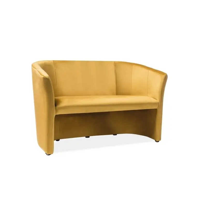Pohovka Cuba Velvet, dvojsedák, žlutá Sezónní Sleva