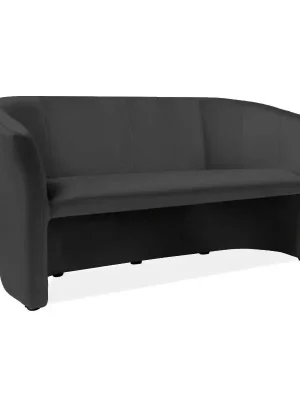 Sleva Pohovka Cuba Velvet, trojsedák, černá