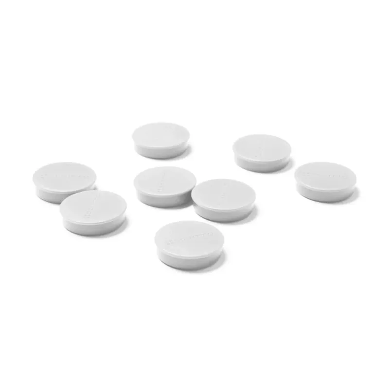 Aktuální Set magnetů průměr 35 mm, 8 ks, bílá