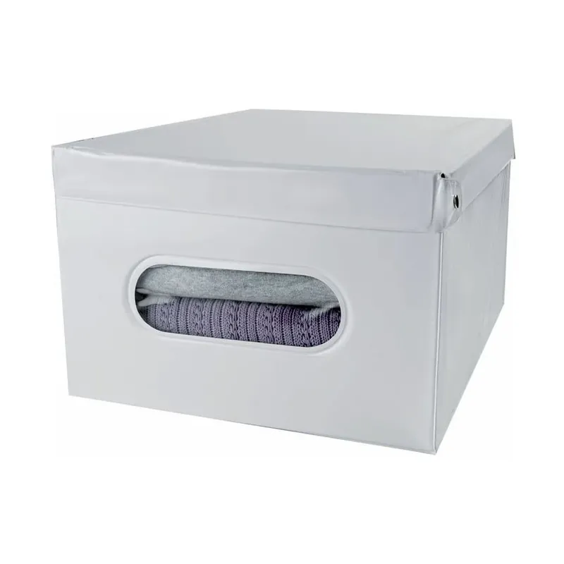 Poslední Šance Skládací úložná krabice Compactor 50 x 40 x 25 cm, bílá