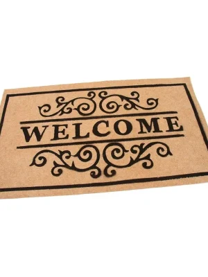 Bezpečná Platba Textilní čisticí rohož Welcome Deco 45 x 75 x 0,3 cm, béžová