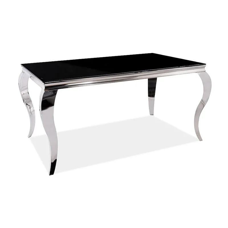 Koupit Online Jídelní stůl Prince 150 x 90 cm, černá / stříbrná