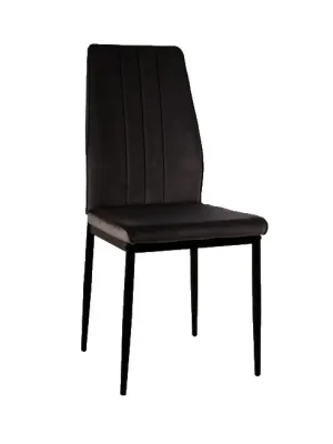 Bezpečná Platba Jídelní židle Atom Velvet, černá