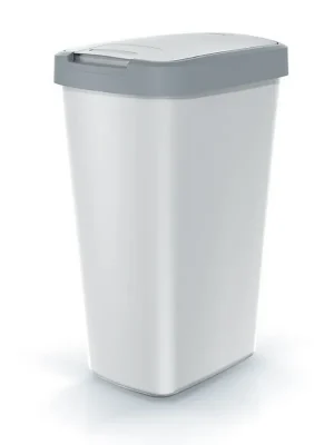 Výprodej Odpadkový koš s barevným víkem, 45 l, šedá