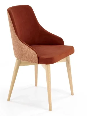 Výprodej Jídelní židle Taberu, oranžová / buk