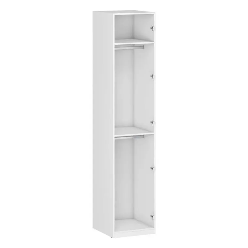 Sezónní Sleva Korpus skříně Unity - 50 cm, 1 police + 2 věšáky, bílá