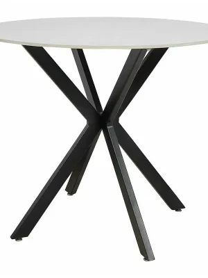 Značkový Jídelní stůl Talia 90 cm, mramor / černá
