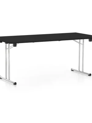 Ověřený Skládací stůl 180 x 80 cm, černá (rozbaleno)