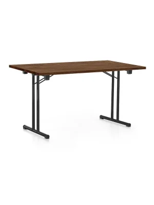 Skládací stůl 140 x 80 cm, černá podnož, dub silverjack Přímo Od Výrobce