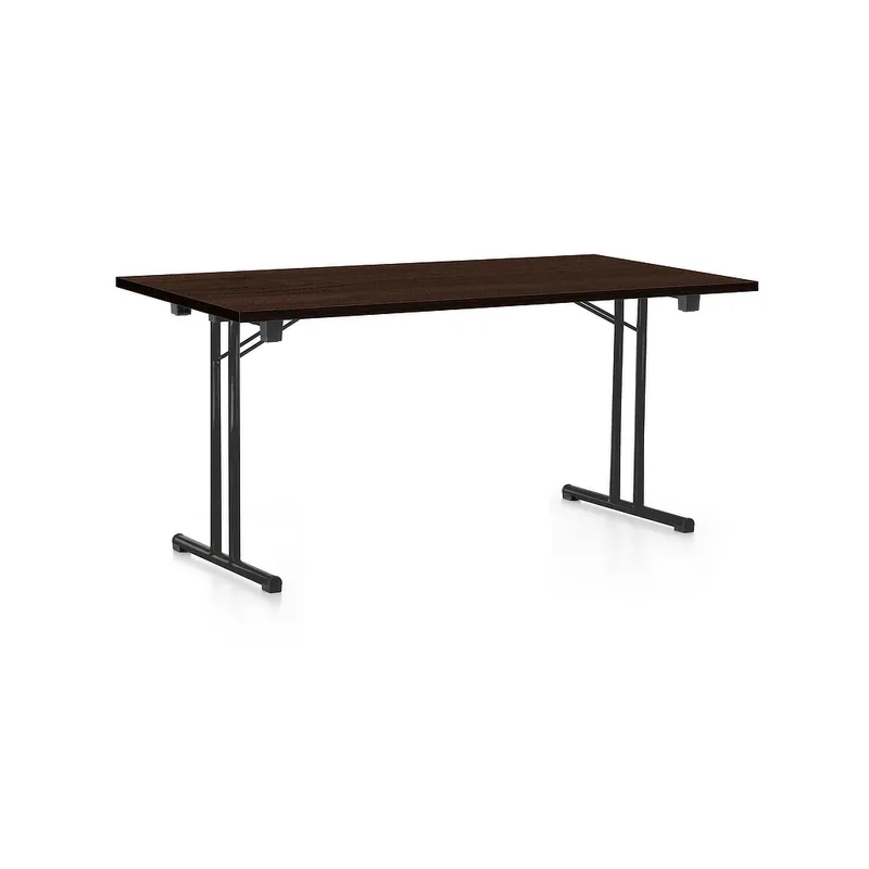Výprodej Skládací stůl 160 x 80 cm, černá podnož, wenge