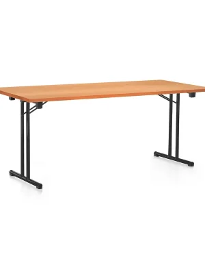 Skládací stůl 180 x 80 cm, černá podnož, buk Cenově Výhodný