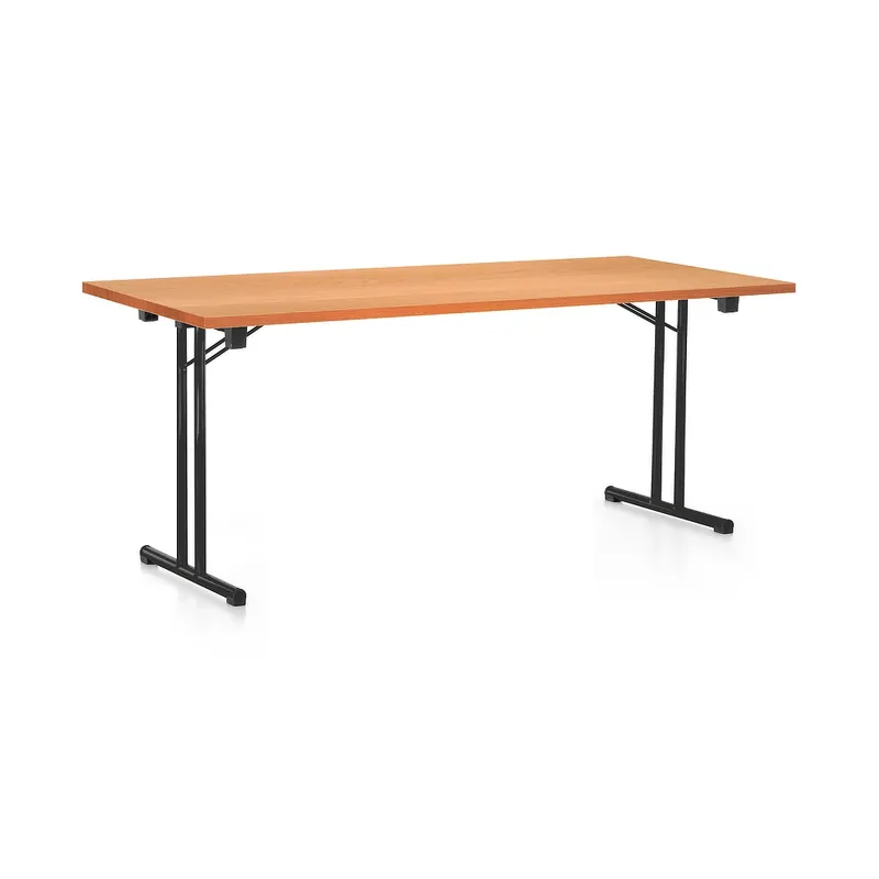 Skládací stůl 180 x 80 cm, černá podnož, buk Cenově Výhodný