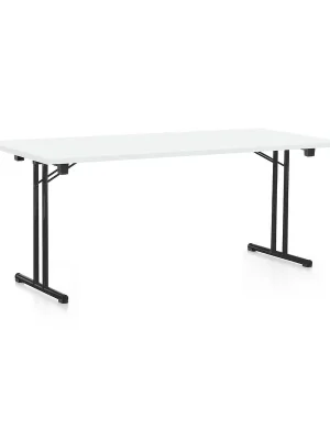 Skládací stůl 180 x 80 cm, černá podnož, bílá Víkendová Akce