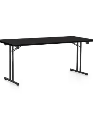 Skládací stůl 180 x 80 cm, černá podnož, černá Levný