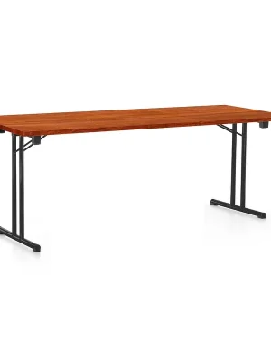 Skládací stůl 200 x 80 cm, černá podnož, třešeň Bezpečná Platba