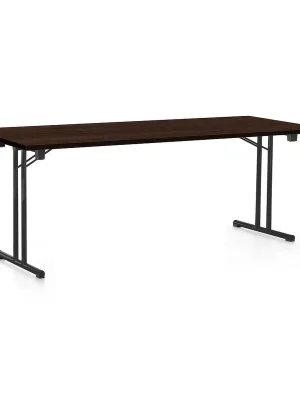 Skládací stůl 200 x 80 cm, černá podnož, wenge Super Cena