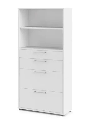 Ověřený Skříň Modulo 89 x 40 x 186 cm, se zásuvkami, bílá