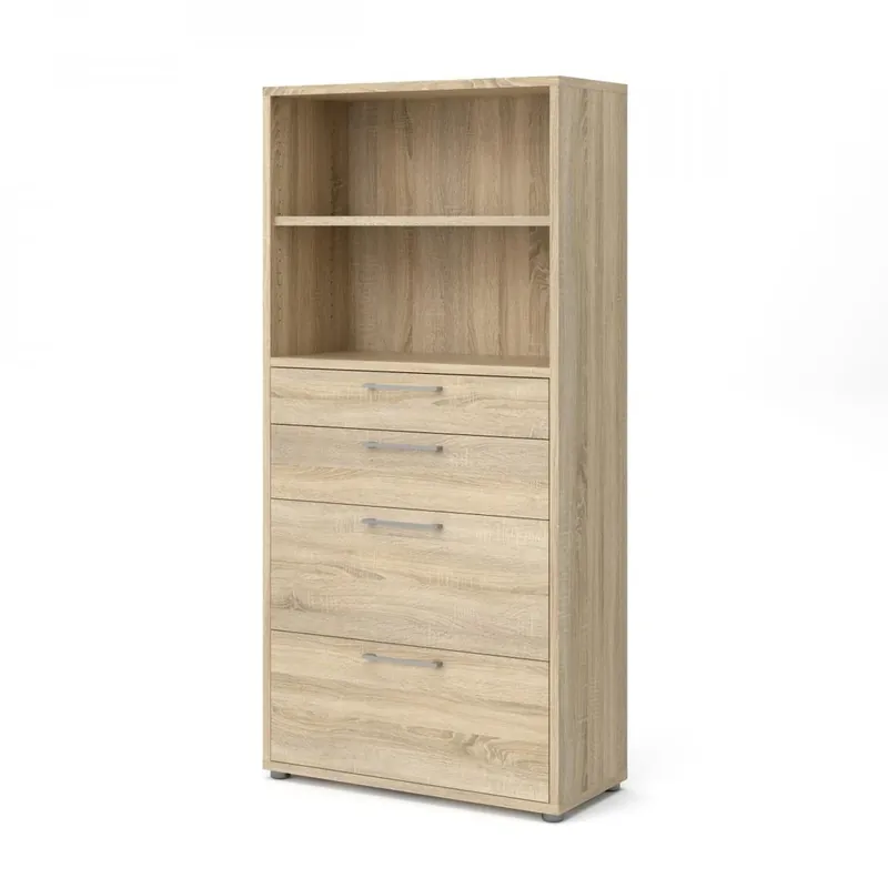 Skříň Modulo 89 x 40 x 186 cm, se zásuvkami, dub sonoma Nejlepší Volba
