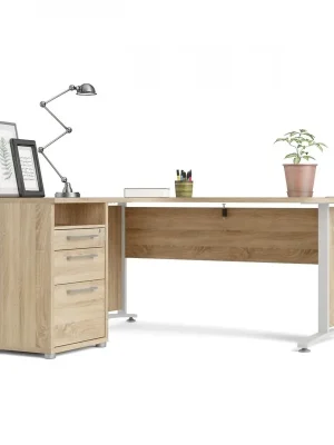 Must-Have Rohové pracovní místo Modulo 159 x 150,5 cm, dub sonoma / bílá