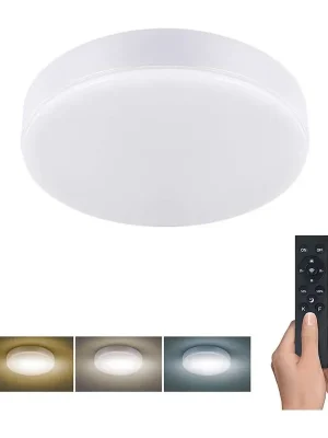 Časově Omezené LED stropní světlo s dálkovým ovládáním Lecce nastavitelné, 2160 lm - průměr 30 cm, bílá
