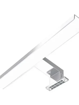 Aktuální LED koupelnové osvětlení 3v1 WO827, 40 cm, stříbrná