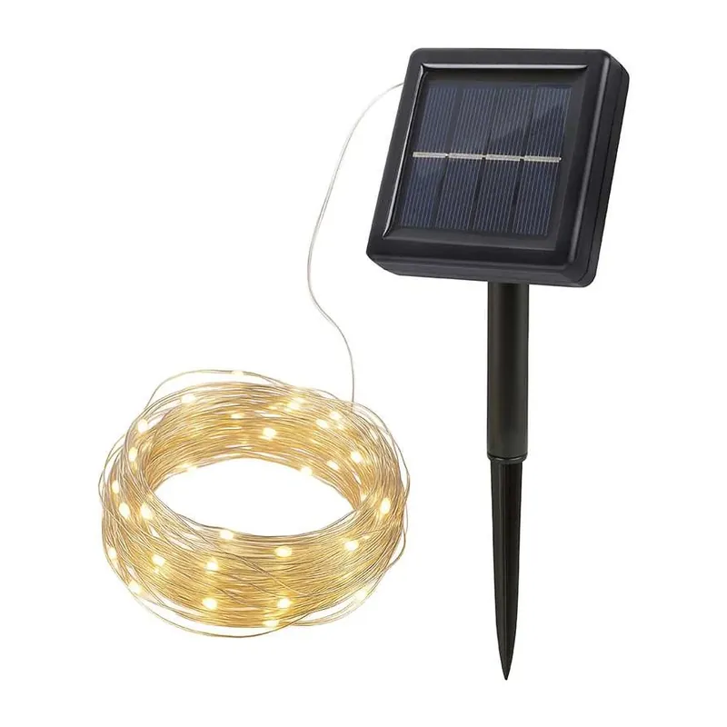LED solární světelný řetěz WL919, černá Přímo Od Výrobce