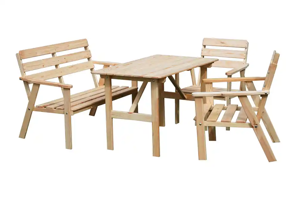 Skandinávský zahradní set Nordic - přírodní borovice Ověřený