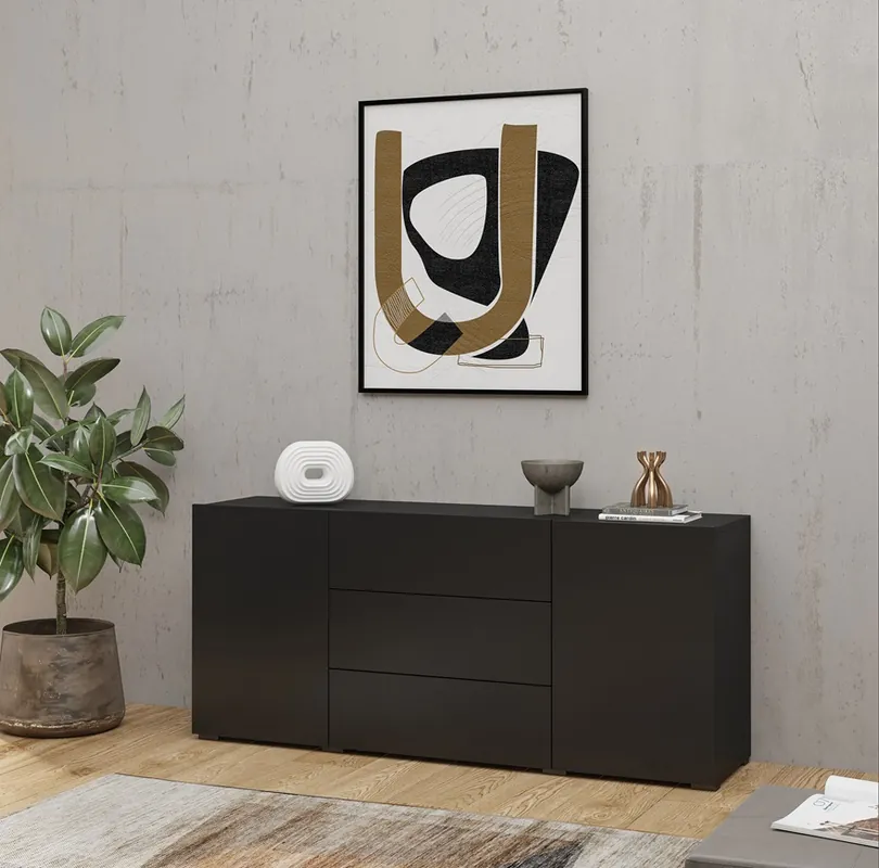 Kombinovaná komoda Ava - černý onyx Originální