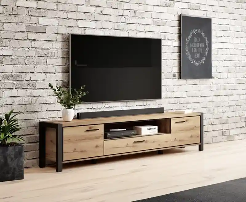 Koupit Online Televizní stolek Aktiv 210 cm - dub taurus / černá
